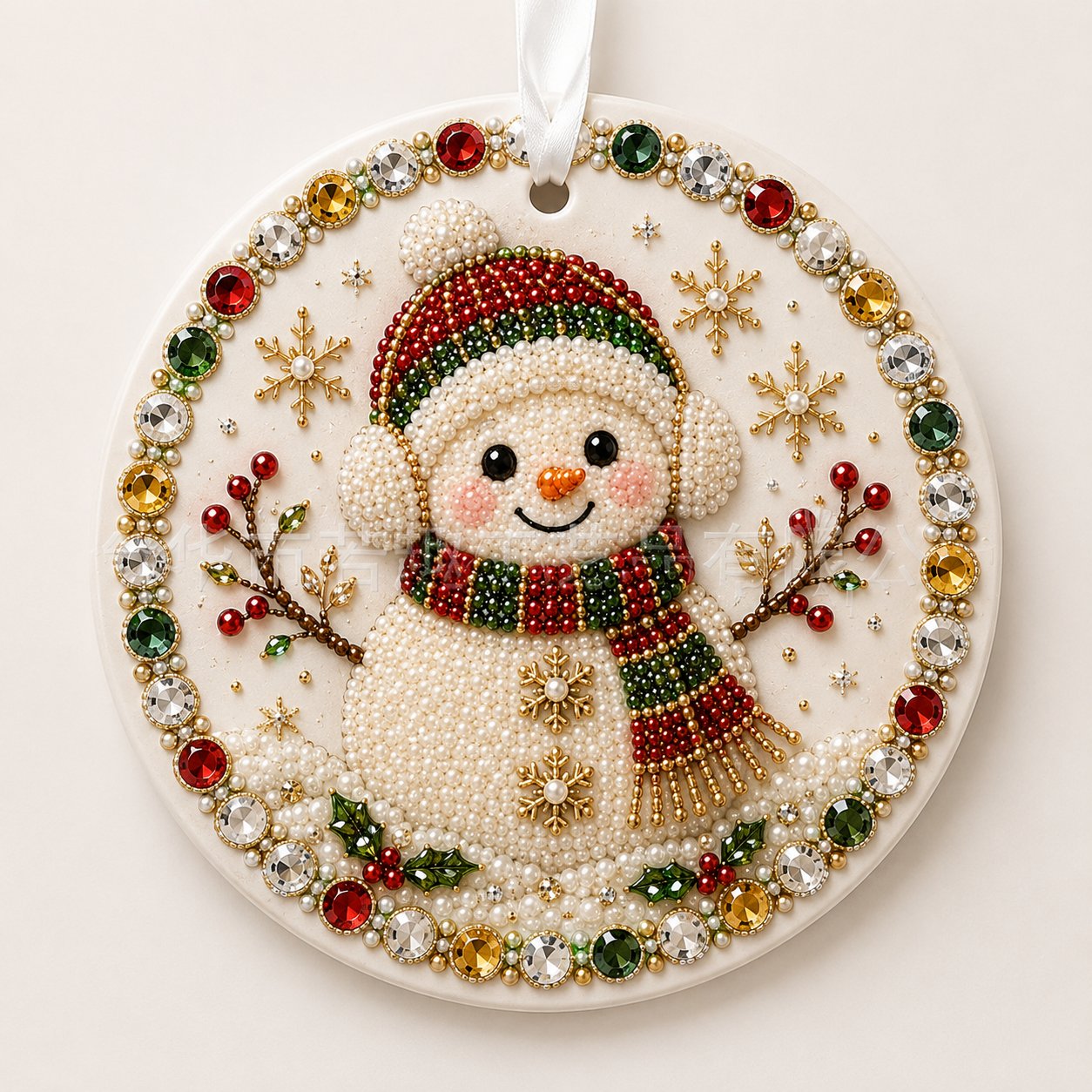 🌲✨ DIY Pearl & Gem Christmas Ornament Collection