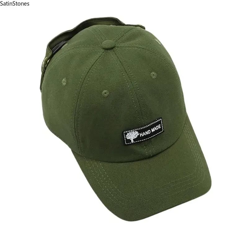 Men's cotton curved visor pilot cap