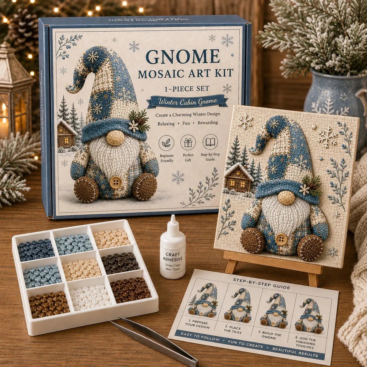 🔥HOT SALE 49% OFF -  🌸Gnome Mosaic Art Kit – Create Your Own Charming Handmade Masterpiece