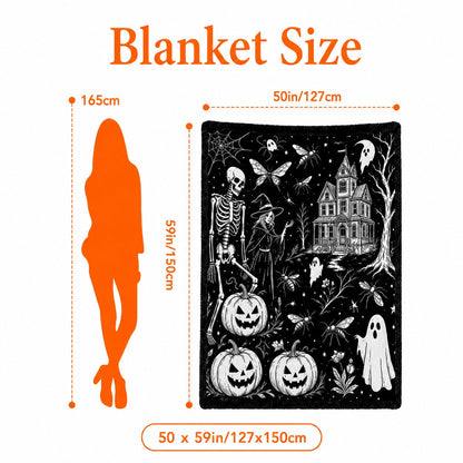 🔥Last Day 49% OFF - 🎃👻Trick Or Trace Halloween Coloring Blanket🎨