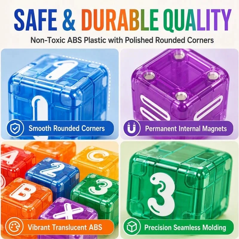 🔥Last Day 49% OFF !! ⏰Magnetic Alphabet Number Cubes for Children