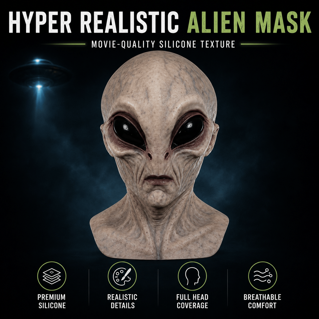 🎁Last Day Promotion 49% OFF🔥Lifelike Alien Silicone Mask