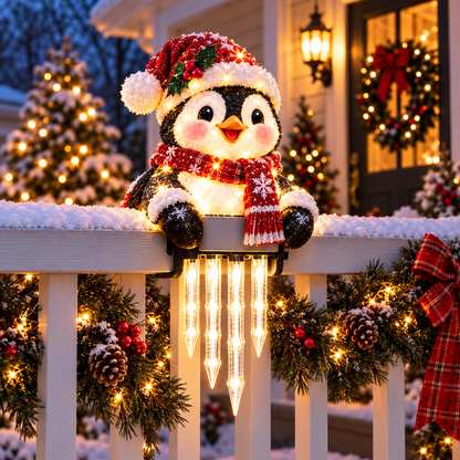 ☃️WinterGlow Snowman Icicle Light Decor