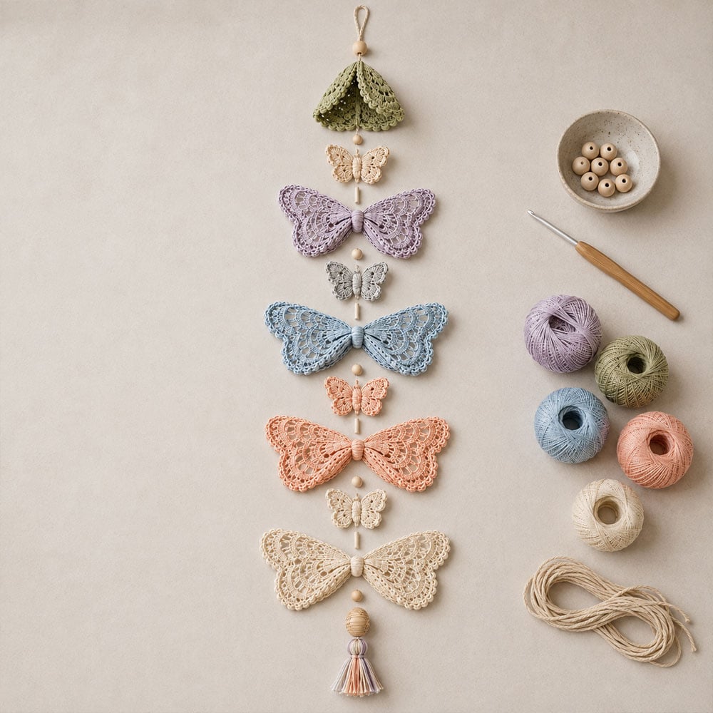 Butterfly Garden Cascade DIY Crochet Kit