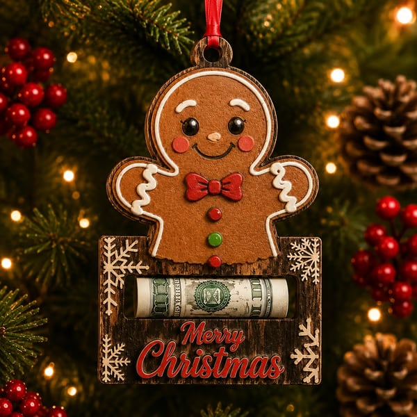 🎄 Wooden Christmas Cash Gift Keepsake Ornament™