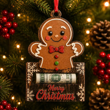 🎄 Wooden Christmas Cash Gift Keepsake Ornament™