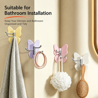 🦋No Drilling Swivel Butterfly Hook (Set of 4)