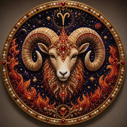 🔥LAST DAY 50% OFF - ♈12 Zodiac Signs Pearl Art Kit — The Perfect Personalized Gift for Astrology Lovers🌙