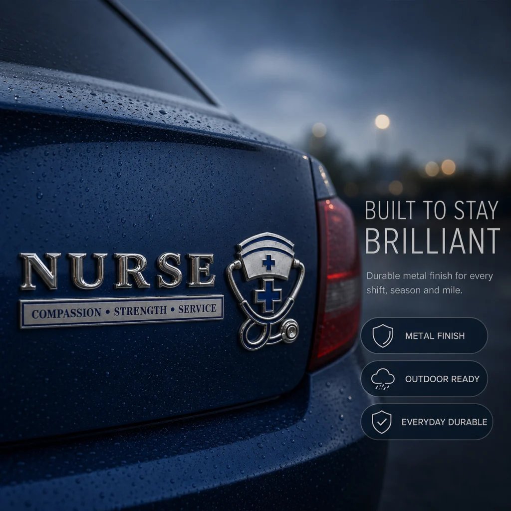 🏆Last Day Promo: 49% OFF! 💉Nurse Compassion Strength Service Car Emblem Metal Badge