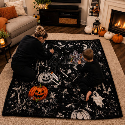 🔥Last Day 49% OFF - 🎃👻Trick Or Trace Halloween Coloring Blanket🎨