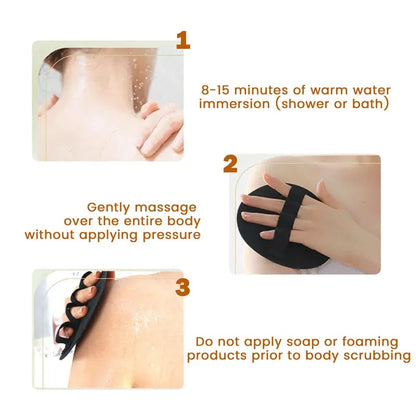 4 Counts Soft Rubber Shower Scrubber for Efficient Cleansing Body, For All Kinds of Skin and more Cleaning