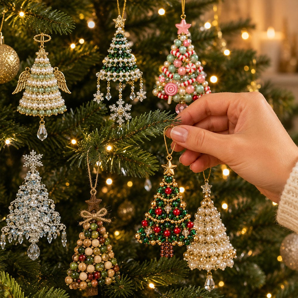 DIY Christmas Tree Beaded Ornament Kit