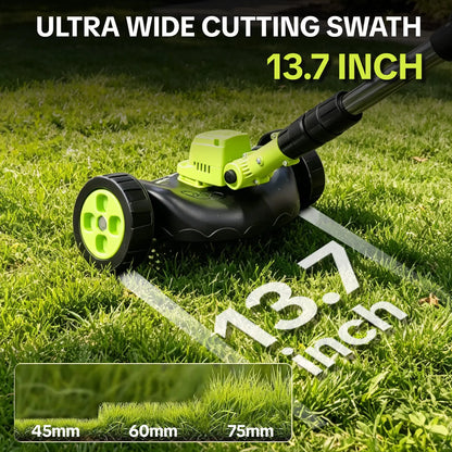 🍃3-in-1 Cordless Lawn Mower with Dual 21V Batteries – Lightweight Grass Trimmer & Edger for Effortless Yard Care