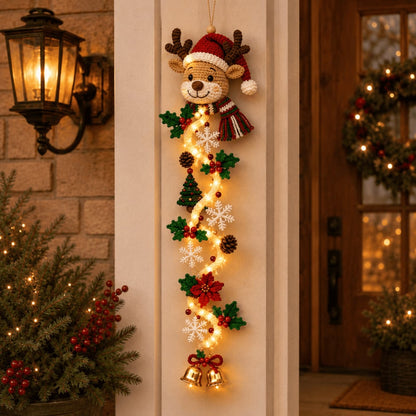 ⏳ Last day! 53% OFF – 🎅MerryCascade™ Glowing Christmas Door Hanger