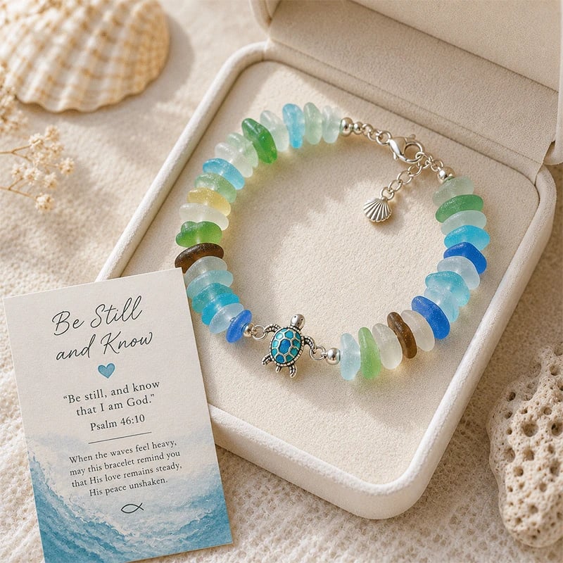 🔥Last Day 50% OFF - 🩵 Sea Glass Blessing Bracelet