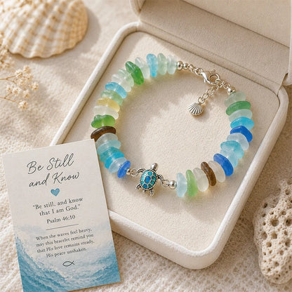 🔥Last Day 50% OFF - 🩵 Sea Glass Blessing Bracelet