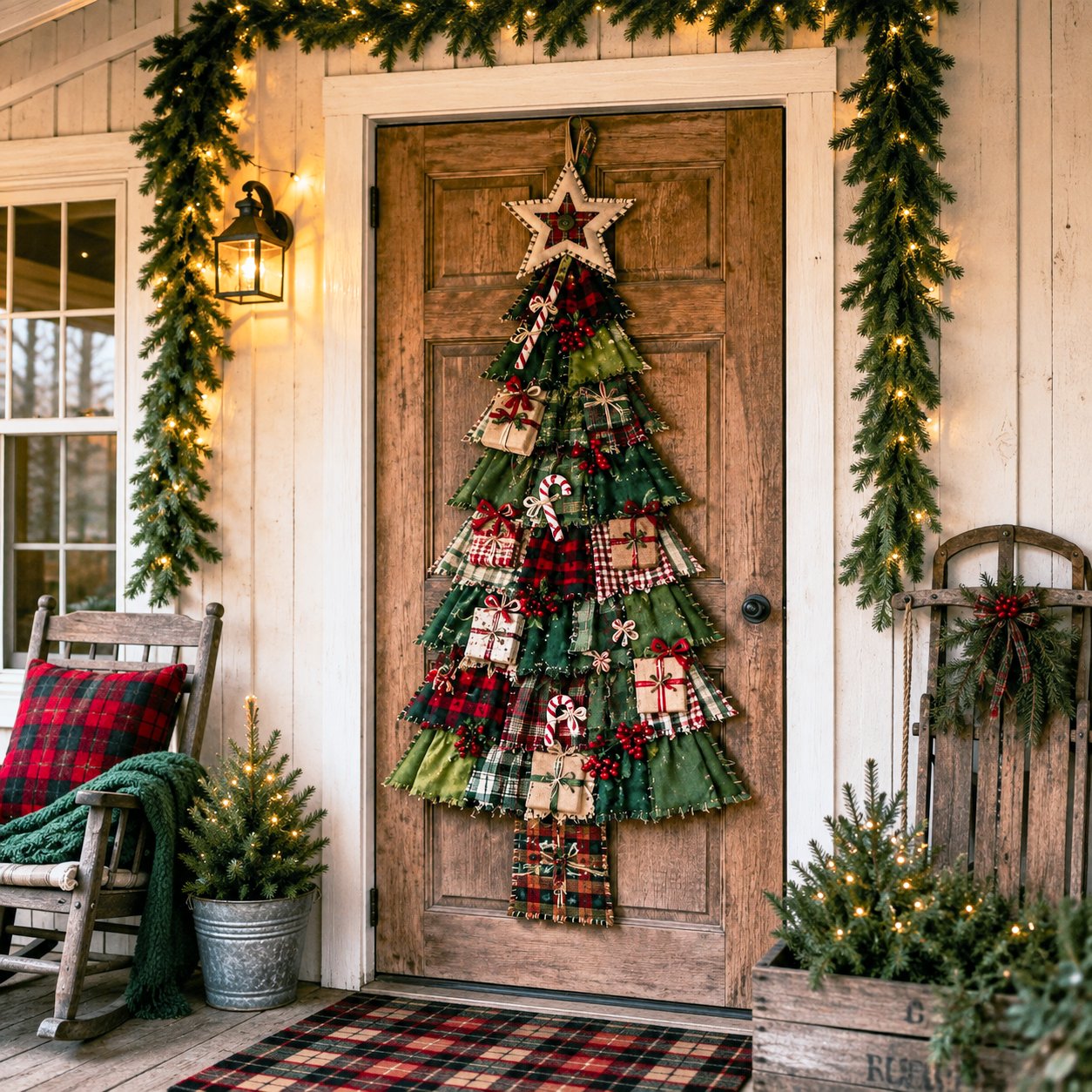 DIY Oversized Patchwork Christmas Tree Door Hanging Kit