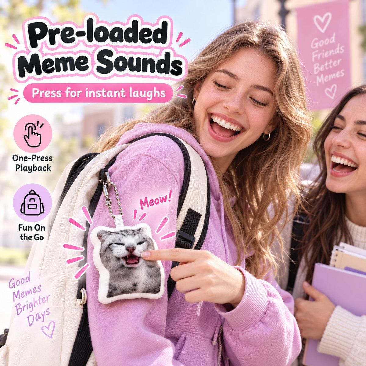 Rechargeable Meme Sound Keychain