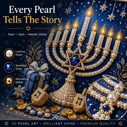 💙 50% OFF Festival of Lights Sale - DIY Hanukkah Pearl Art Kit ✨