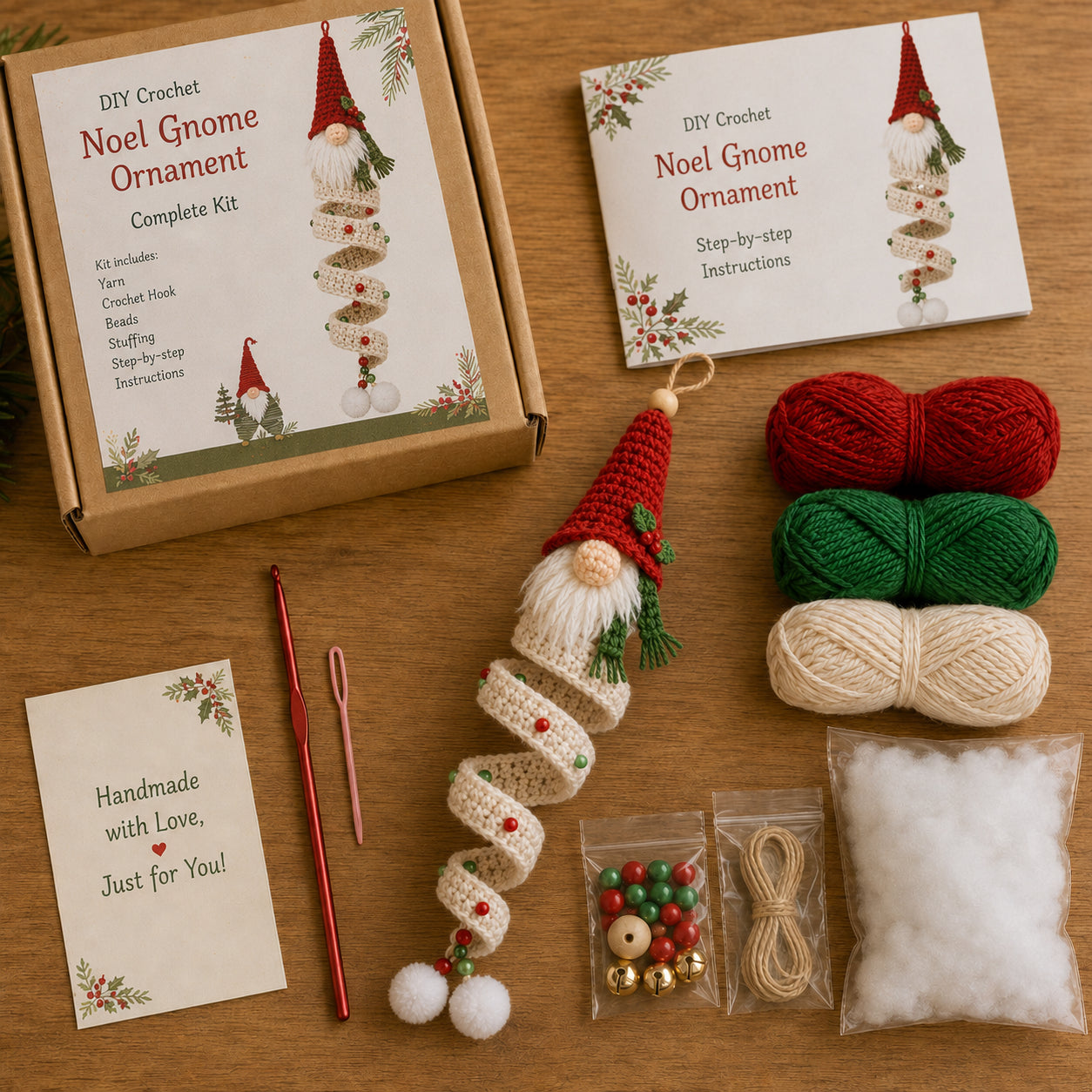 🔥49% OFF🎄 DIY Crochet Gnome Ornament Collection📦Limited Stock🎁