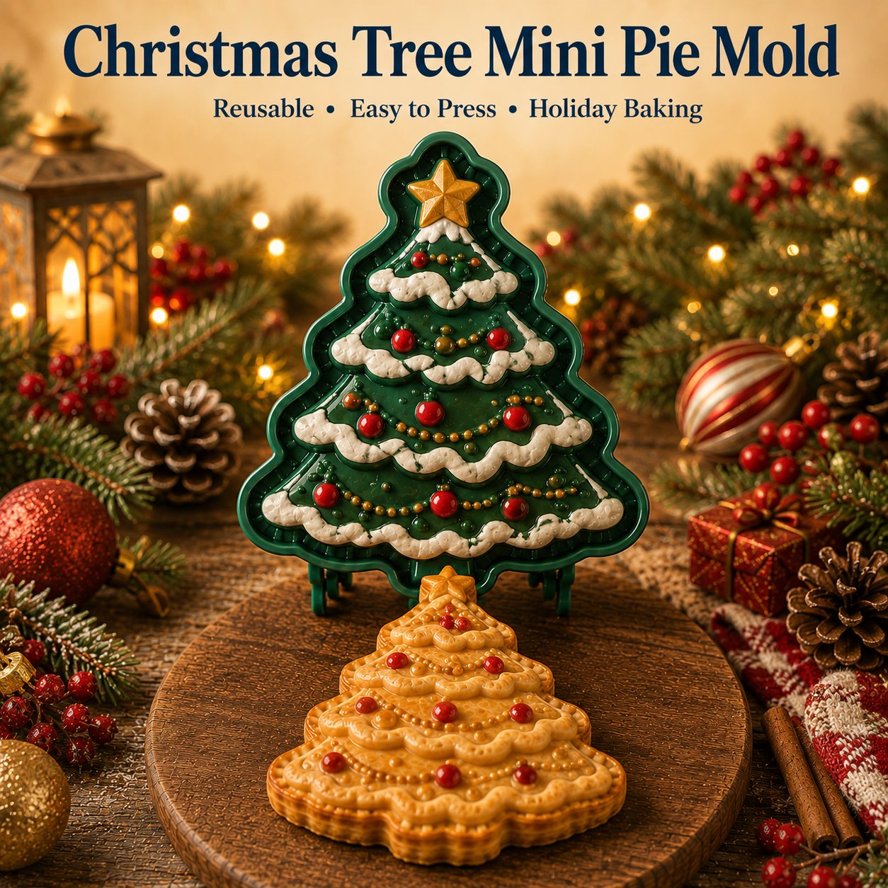🔥 Last Day 49% OFF – 🎄 9-Design Christmas Mini Pie Mold Collection 🥧✨