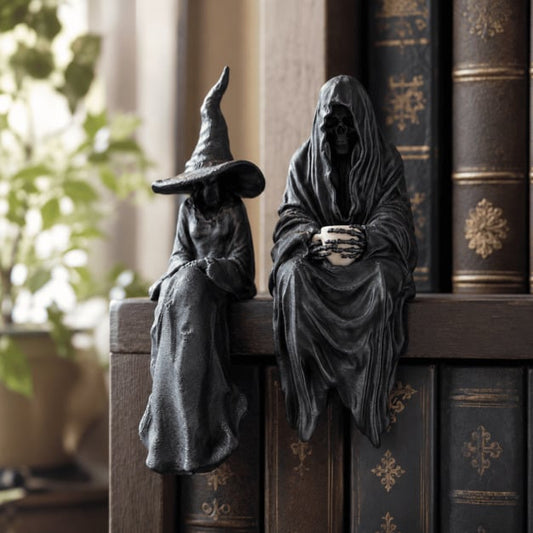 🔥Last Day 50% OFF 🧙‍♀️Mysterious Perched Bookshelf Figurine