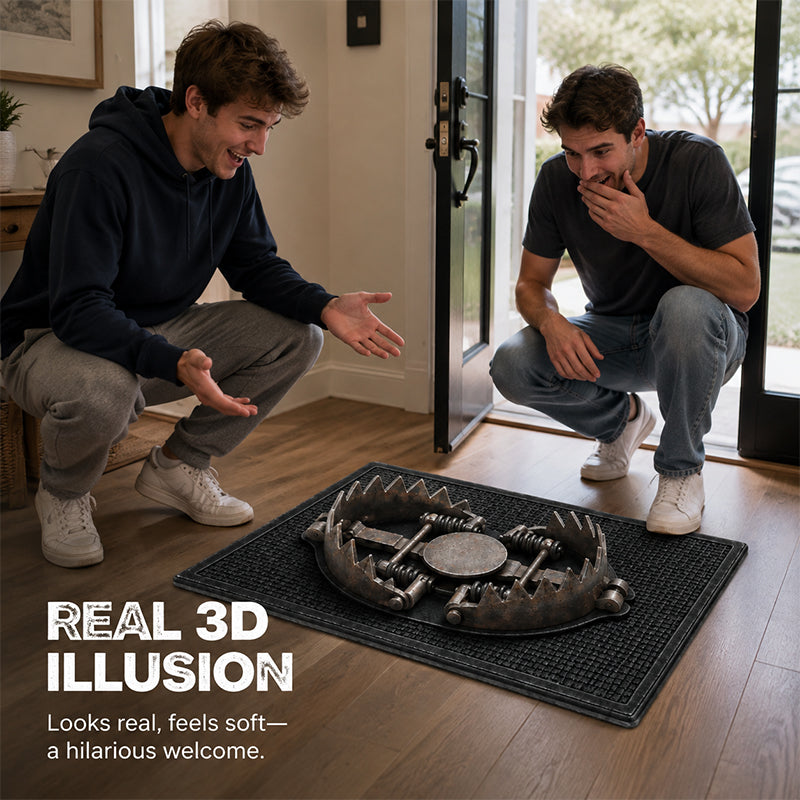🔥 LAST DAY 49% OFF - 😂 Gotcha! 3D Bear Trap Illusion Doormat – Funny Prank Entry Mat