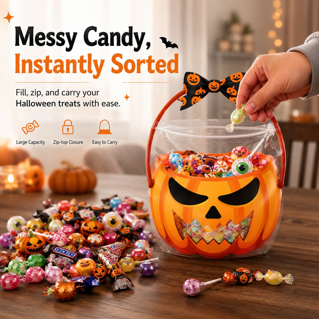 🎃 Halloween Zip-Top Treat Bags