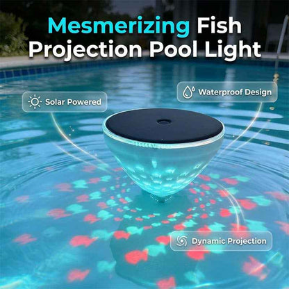 🐟50% OFF Now✨Solar Floating Pool Light with Magical Fish Projection 🌊💡
