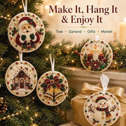 🌲✨ DIY Pearl & Gem Christmas Ornament Collection