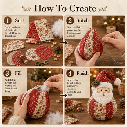 DIY Patchwork Fabric Character Doll Kit