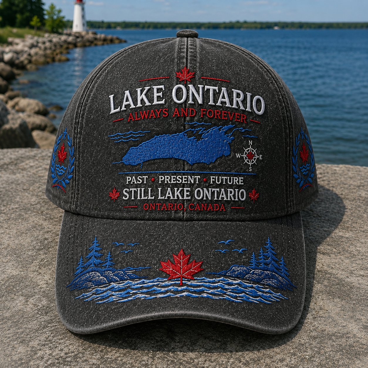 🔥LAST DAY 50% OFF - 🍁Lake Ontario · Always and Forever — The Cap That Carries Your Lake Story (🧢100% Cotton)
