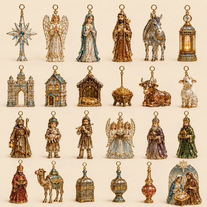 🔥Last Day 50% OFF✨ 2026 Nativity Story Christmas Advent Calendar | 24 Keepsake Ornaments Inspired by the Sacred Journey to Christmas 🎄🙏