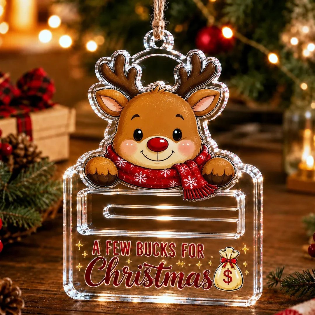 🔥Last Day 60% OFF - 🎄A Few Bucks For ChristmasTM Crystal Acrylic Money Holder Ornament