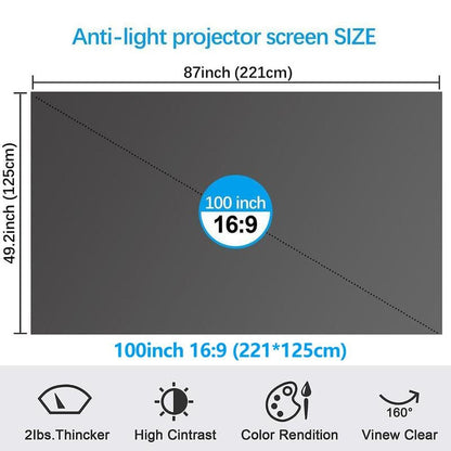 🔥Hot Sale - 49% OFF🔥4K Metal Lightproof Foldable Portable Movie Screen (16:9)🎥✨