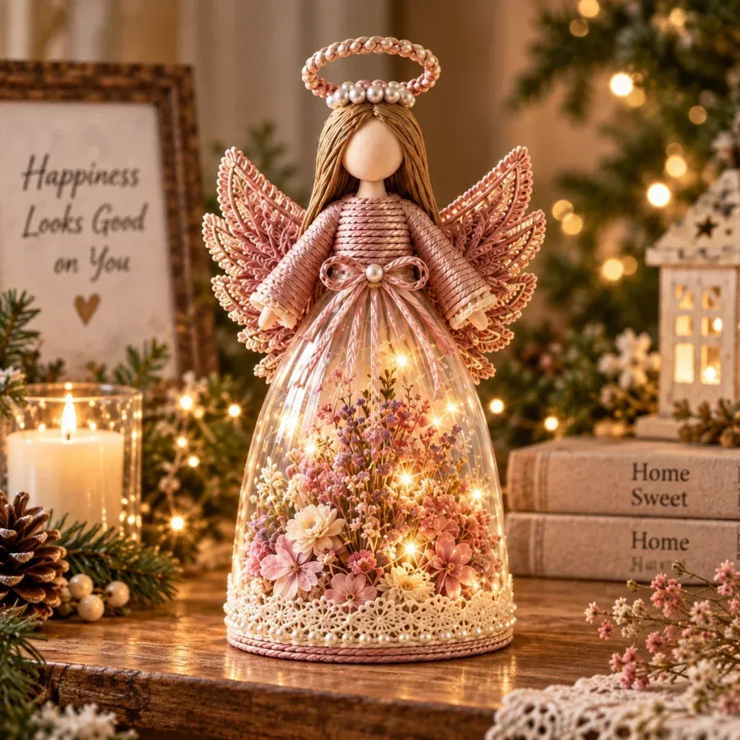 ⏳ Last Day 49% OFF – 👼 Blooming Guardian Angel Light | Floral Angel Figurine with Warm LED Glow in Lavender, Rose & Sage for Bedside Tables, Shelves & Meaningful Gifts ✨