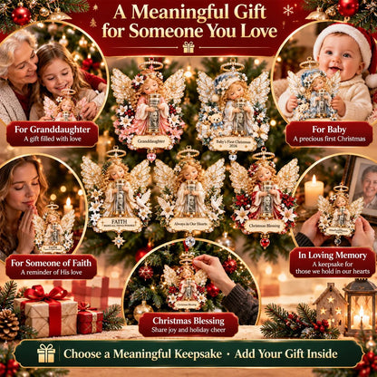 ⏰ LAST DAY SALE 49% OFF! 👼💵 3D Angel Christmas Cash Gift Ornament – Holiday Money Holder Keepsake ✨