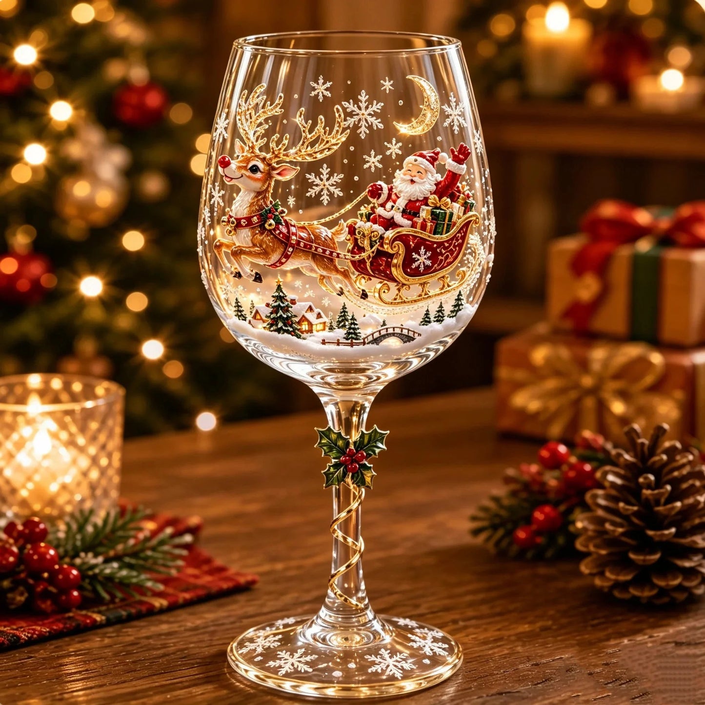 🎄 3D Christmas Glass Collection | Premium Clear Glass with Raised Holiday Designs & Sparkling Snowflake Details ✨
