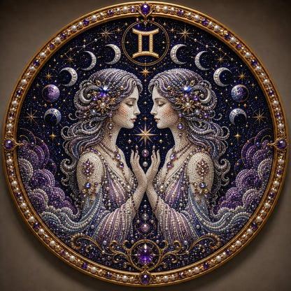 🔥LAST DAY 50% OFF - ♈12 Zodiac Signs Pearl Art Kit — The Perfect Personalized Gift for Astrology Lovers🌙
