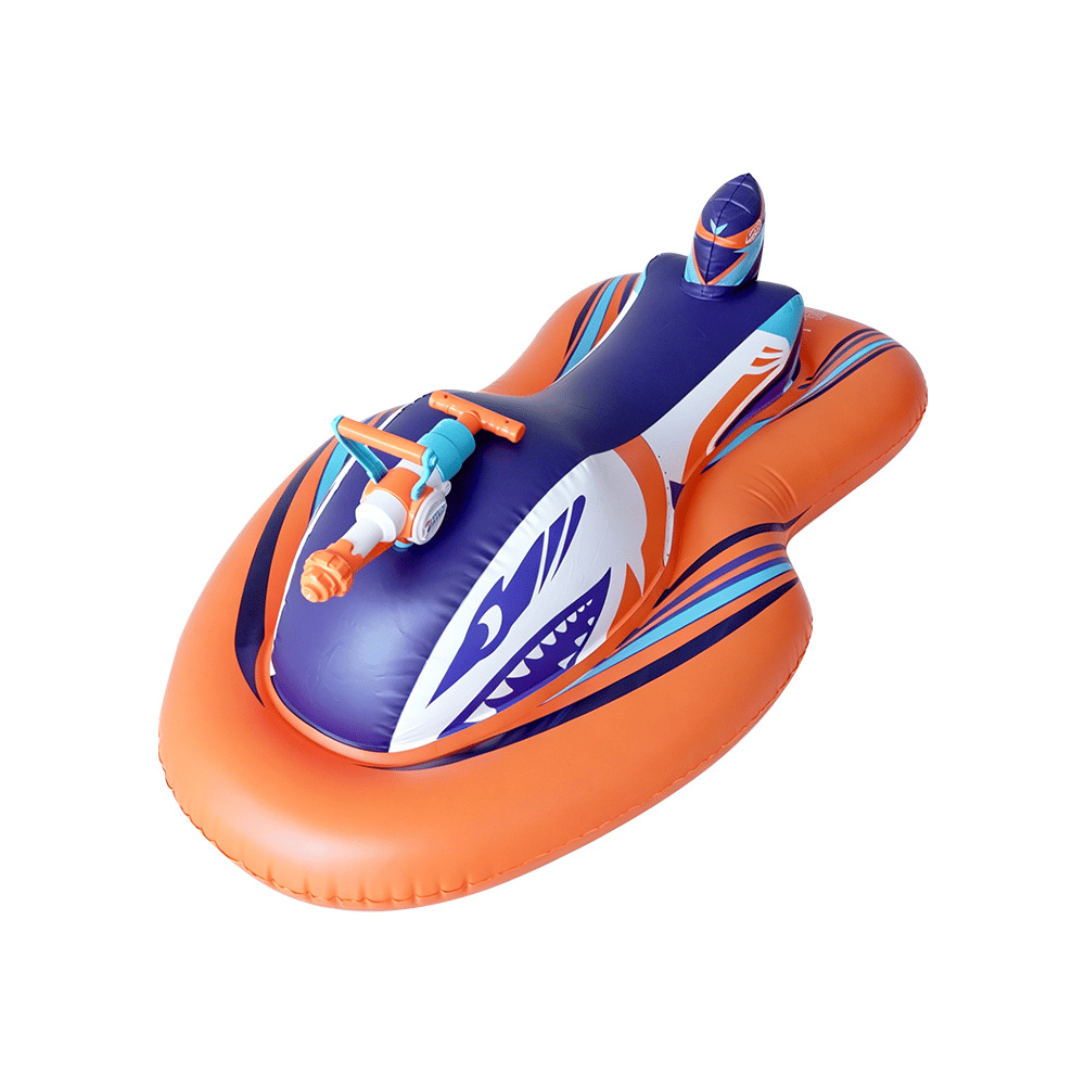 🏆2026 Upgraded 60% OFF🌊 2-in-1 Shark Inflatable Jet Water Ski🚤 Built-in Water Gun