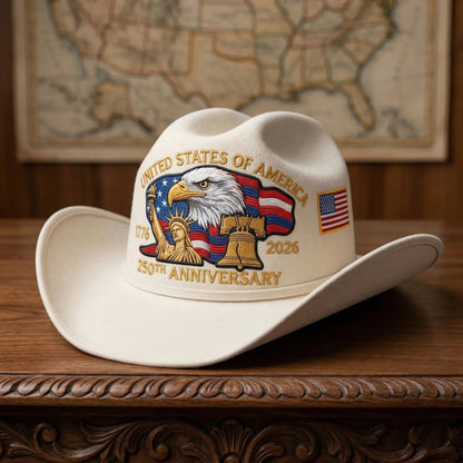 ⚡️Last Day 49% OFF - 250 Years Later — Still Standing Patriotic Cowboy Hat