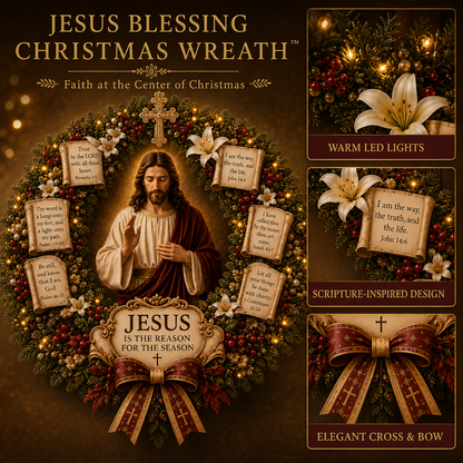 🔥Hot Sale 60% OFF✝️ Jesus Blessing Christmas Wreath