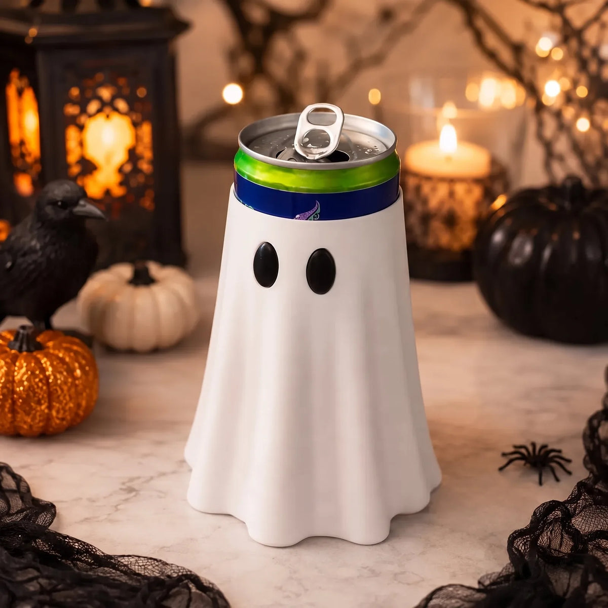 👻 Spooky Sips™ Ghost Tumbler – Halloween Witch Hat Cup