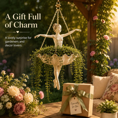 💃 Ballet Dancer Hanging Planter –🌿Elegant Garden Decor for Porch & Patio