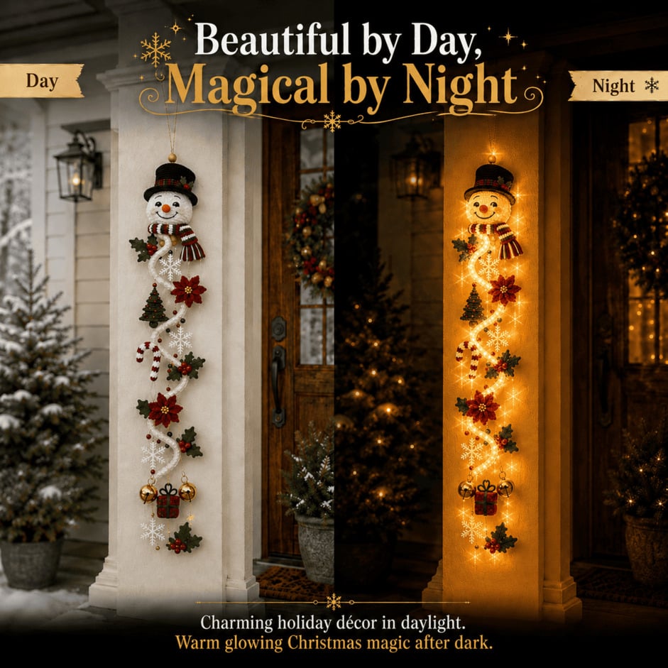 ⏳ Last day! 53% OFF – 🎅MerryCascade™ Glowing Christmas Door Hanger