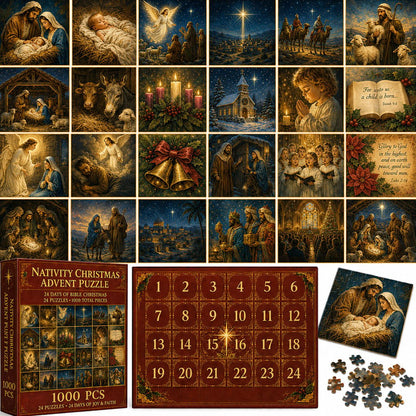✝️Nativity Christmas Advent Puzzle🎄A 24-Day Faith-Filled Christmas Countdown