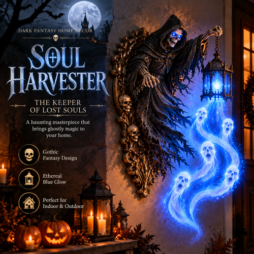 🎃 Last Day 50% OFF | Soul Harvester™ Haunted Lantern Wall Decor 👻