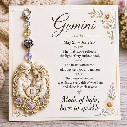 ⌛️ LAST DAY! 🔥 Free Delivery Today Only – Zodiac Charm Commemorative Card 🌙💎