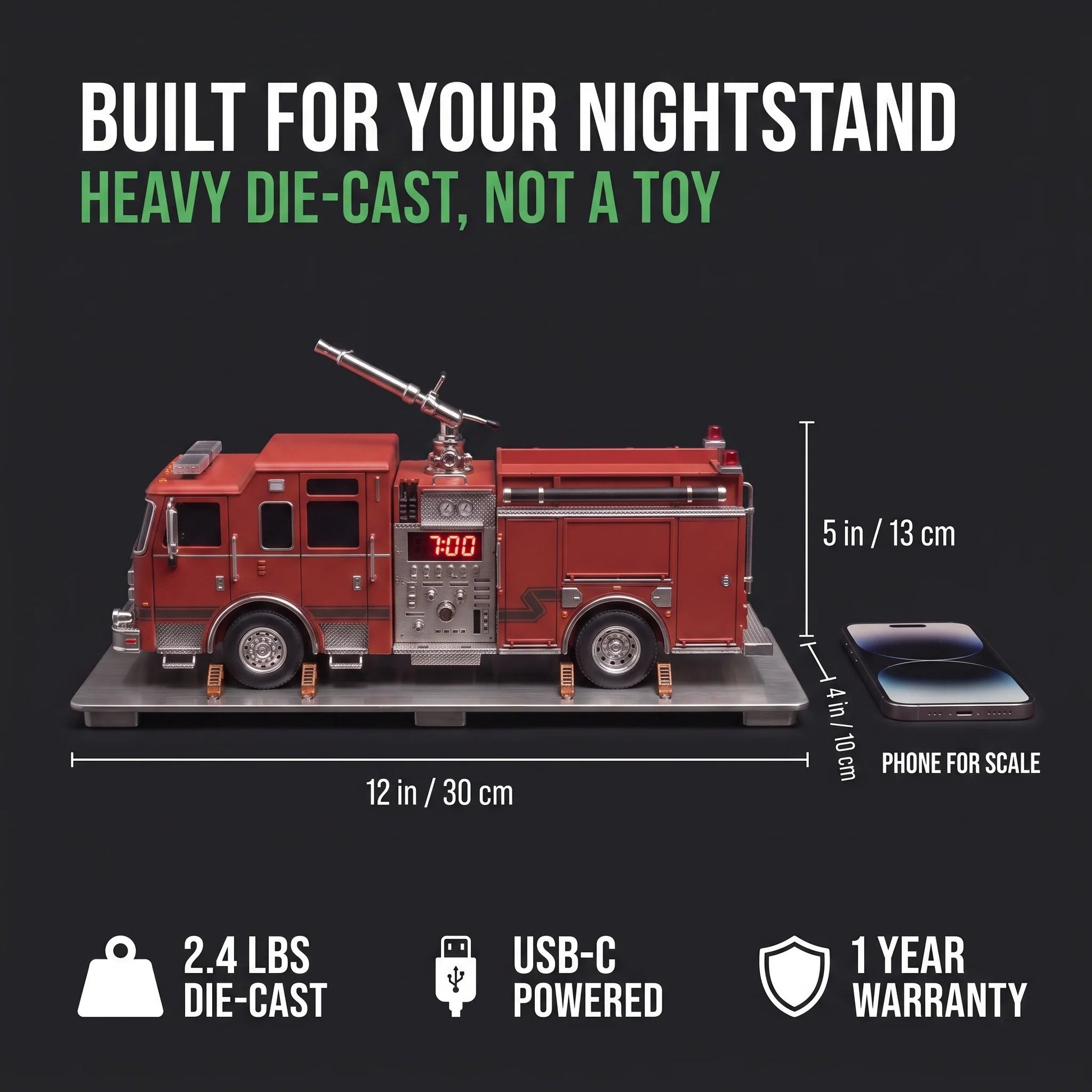⏰LAST DAY 60% OFF🚒PullBox - Firefighter Alarm Clock🔥