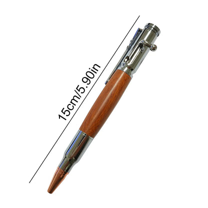 🖊100% Handmade Bolt Action Wooden Bullet Pen| Crafted From Real Wood & Bullet Casing
